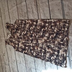 J Jill Wearever Black White Tan Abstract Print Sheath Dress S